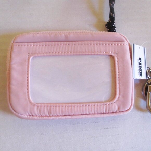Victoria's Secret PINK Zip Card Holder Keychain Dollhouse Pink - Picture 5 of 6
